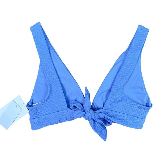 BECCA x Rebecca Virtue Pucker Up Textured Tie-Back Bikini Top - Size Large - Picture 3 of 4